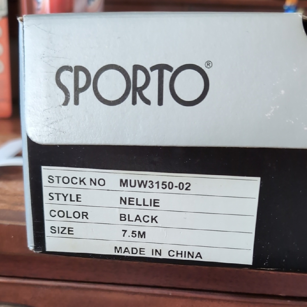 Sporto Nellie Black Shoes size 7.5M